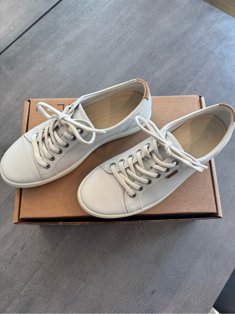 ECCO Women’s Soft 7 Sneakers. White. Size 8-8.5/39 EU. - Picture 10 of 14
